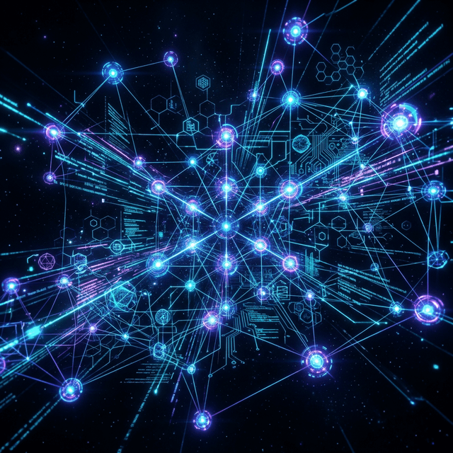 Abstract digital infrastructure visualization