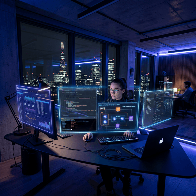 Modern tech workspace